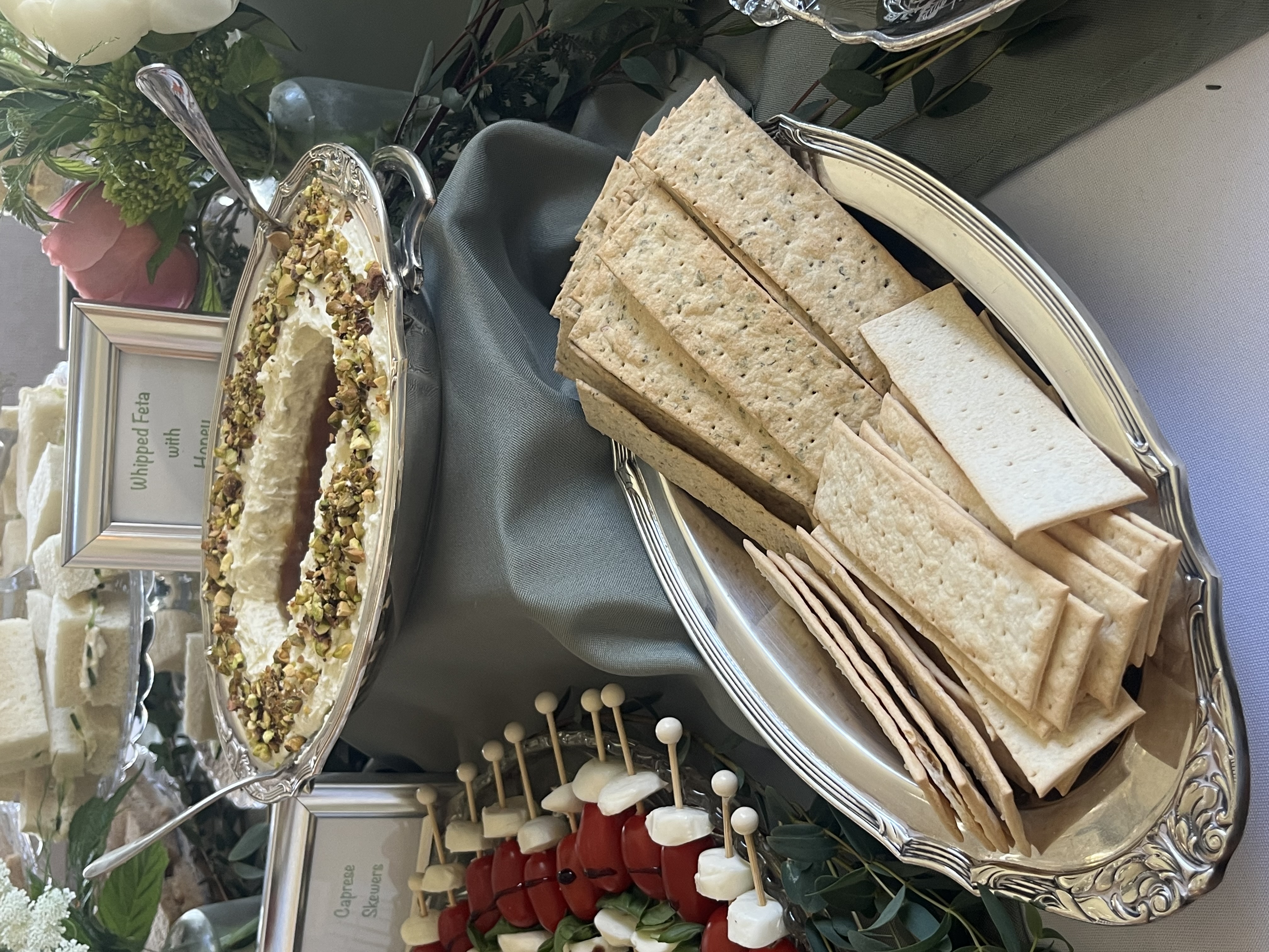 Baby shower table styling with curated details